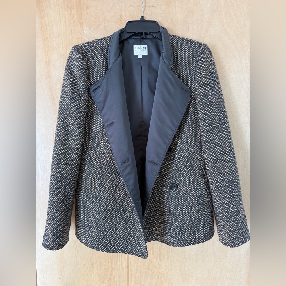 Armani Collezioni Women's Black Tweed Jacket - Picture 6 of 15